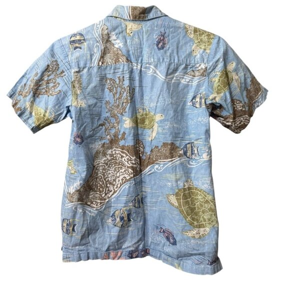 Kahala Hawaiian Shirt Boys Sz Large 10/12 Button Down Short Sleeve Fish - Picture 2 of 8